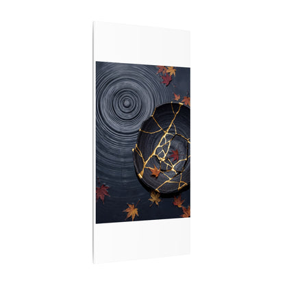 Philosophical Water Ripple Canvas Art - Gold Repair Kintsugi