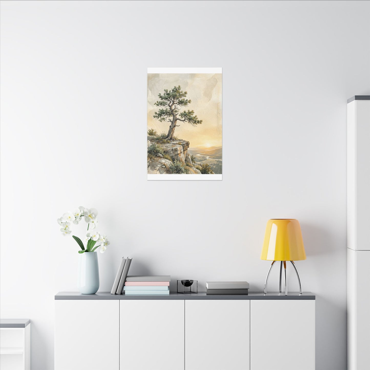 Pine Tree Canvas Art | Summer Japandi Texture Art