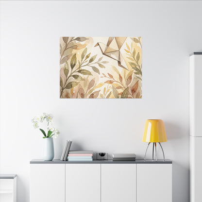 Fukinsei Paper Fold Canvas Art - Japandi Watercolor