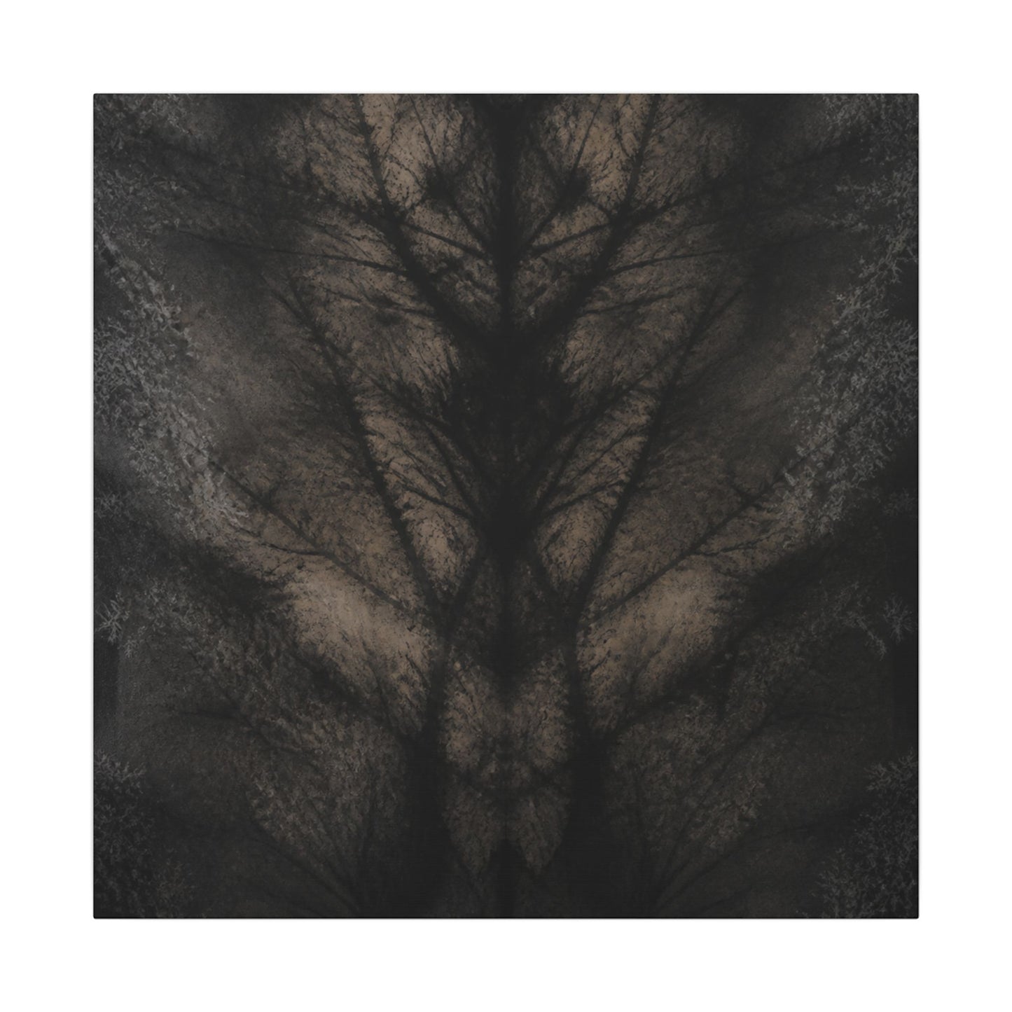 Seijaku Shadow Play Canvas Art - Dark Japandi Charcoal Ink