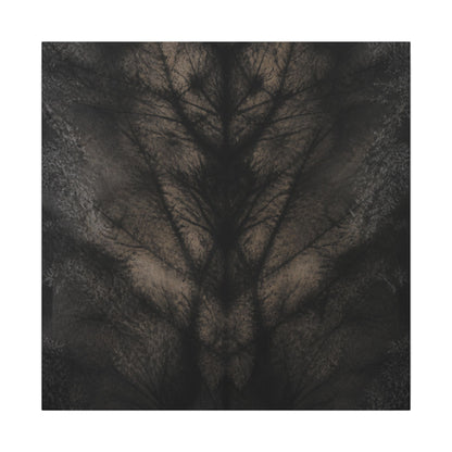 Seijaku Shadow Play Canvas Art - Dark Japandi Charcoal Ink