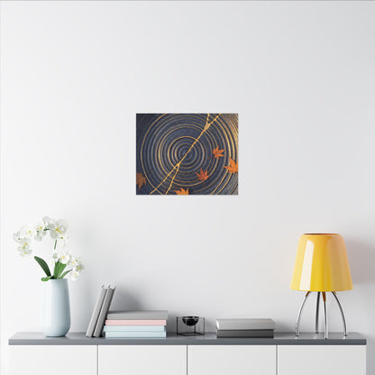Water Ripple Gold Repair Canvas Art | Healing Kintsugi Art