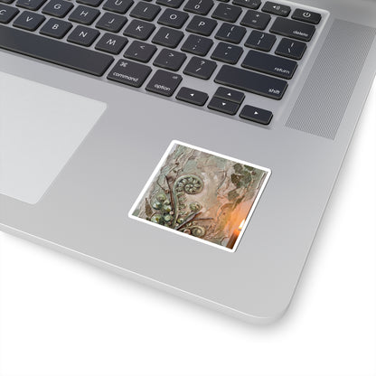 Datsuzoku Fern Unfurling Sticker - Japandi Texture