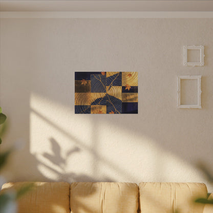 Autumn Water Ripple Crackle Gold Canvas Art | Artful Decor