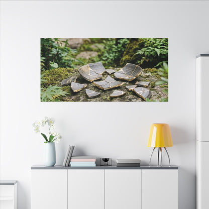 Summer Broken Pottery Gold Repair Canvas Art | Resilient Decor