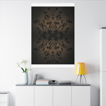 Golden Hour Shadow Play Canvas Art - Dark Japandi Seijaku