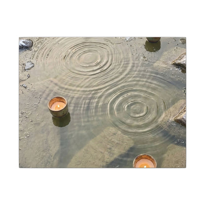 Water Ripple Canvas Art | Winter Japandi Japanese Pattern Art