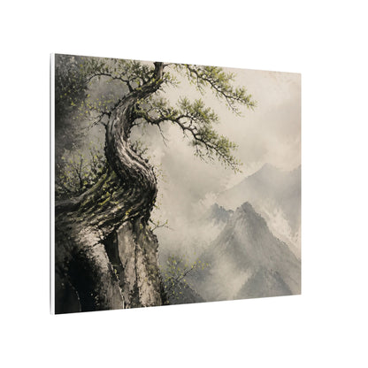 Spring Pine Tree Watercolor Canvas Art | Warm Decor