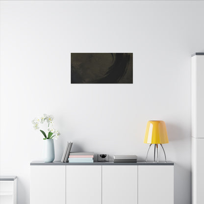 Seijaku Ink Brushstroke Canvas Art - Dark Japandi Moody Minimal