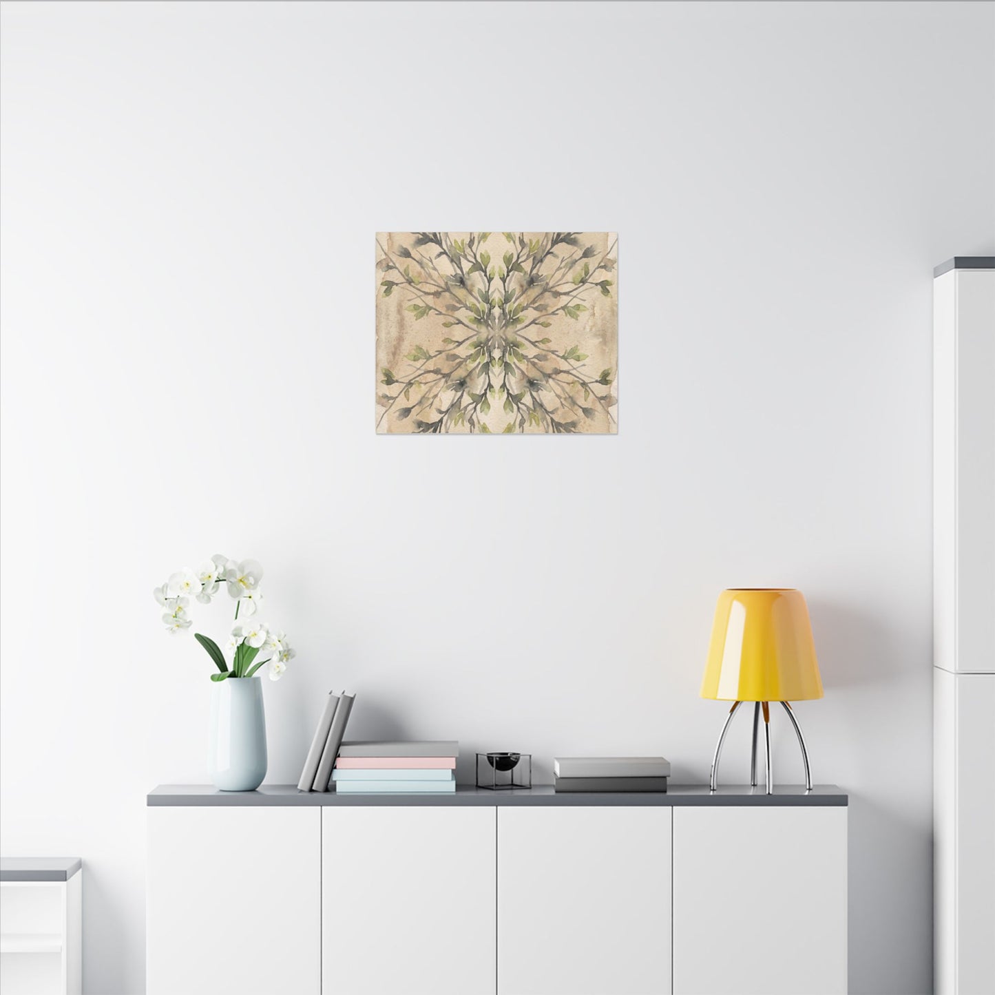 Shibui Shadow Play Canvas Art - Japandi Watercolor
