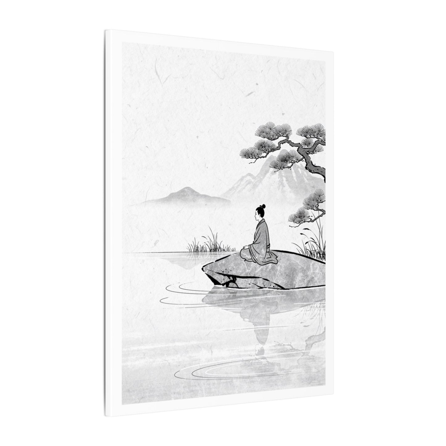 Meditation Harmonious Zen Ukiyo-e Canvas Art