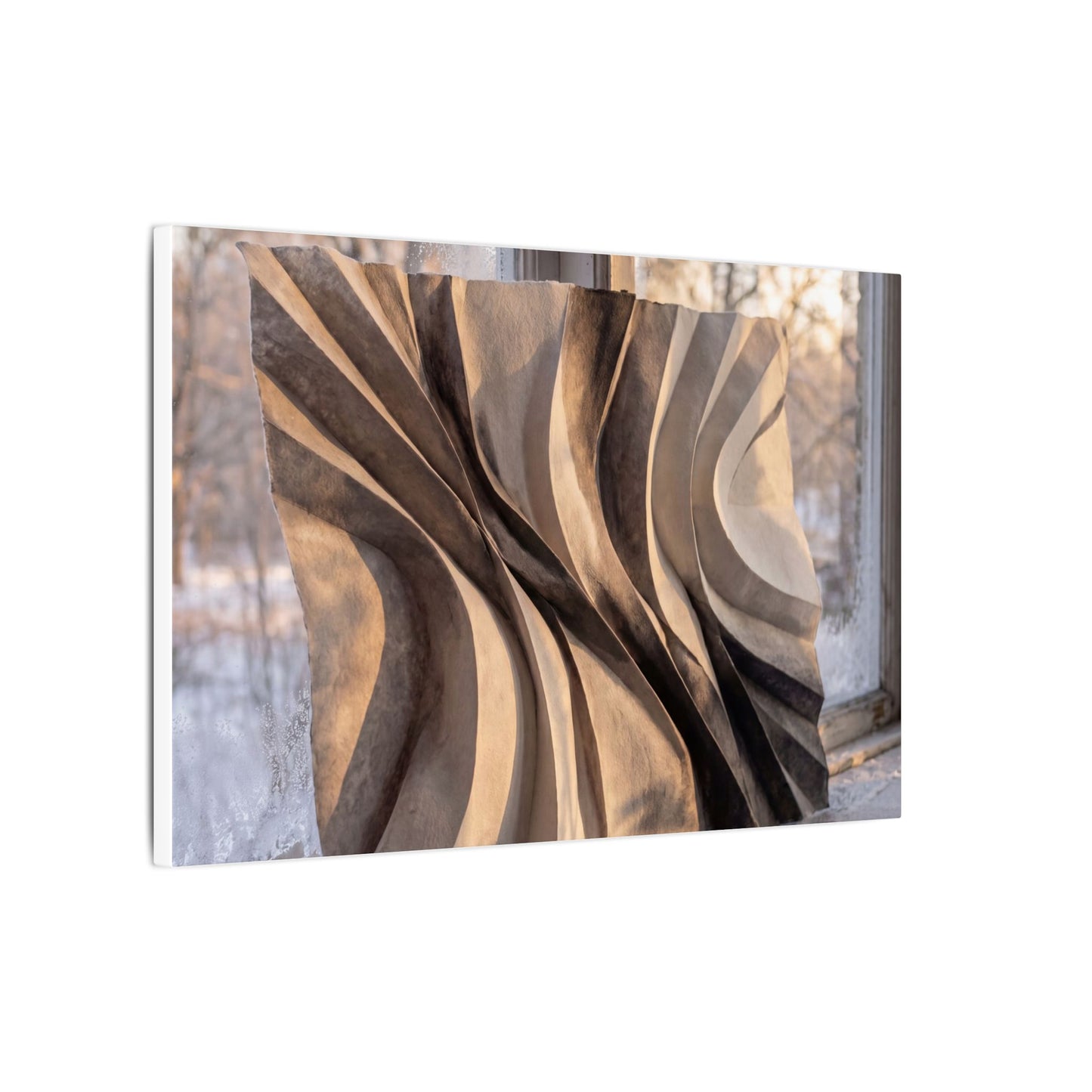 Mono No Aware Paper Fold Canvas Art - Japandi Minimal Line