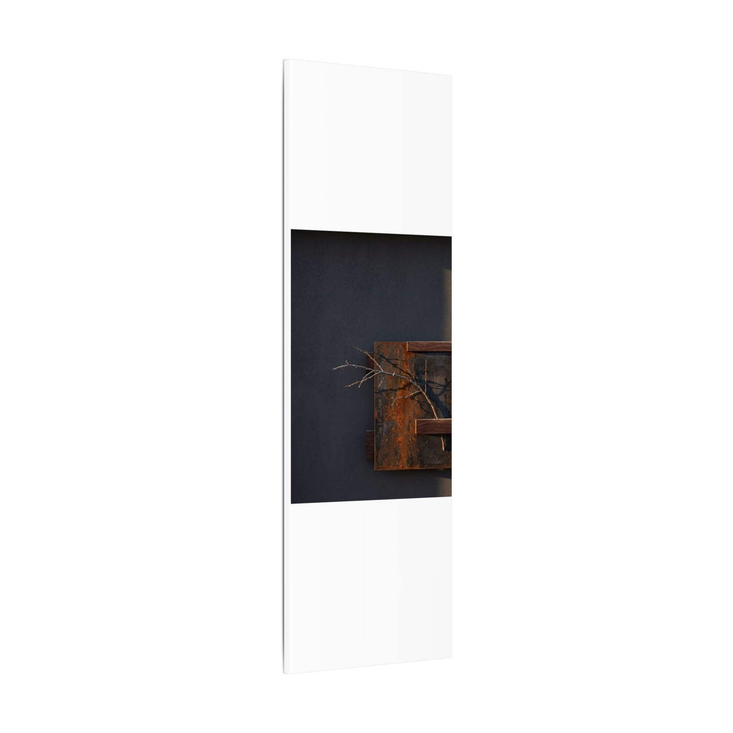 Ma Rust Patina Canvas Art - Dark Japandi Dark Texture