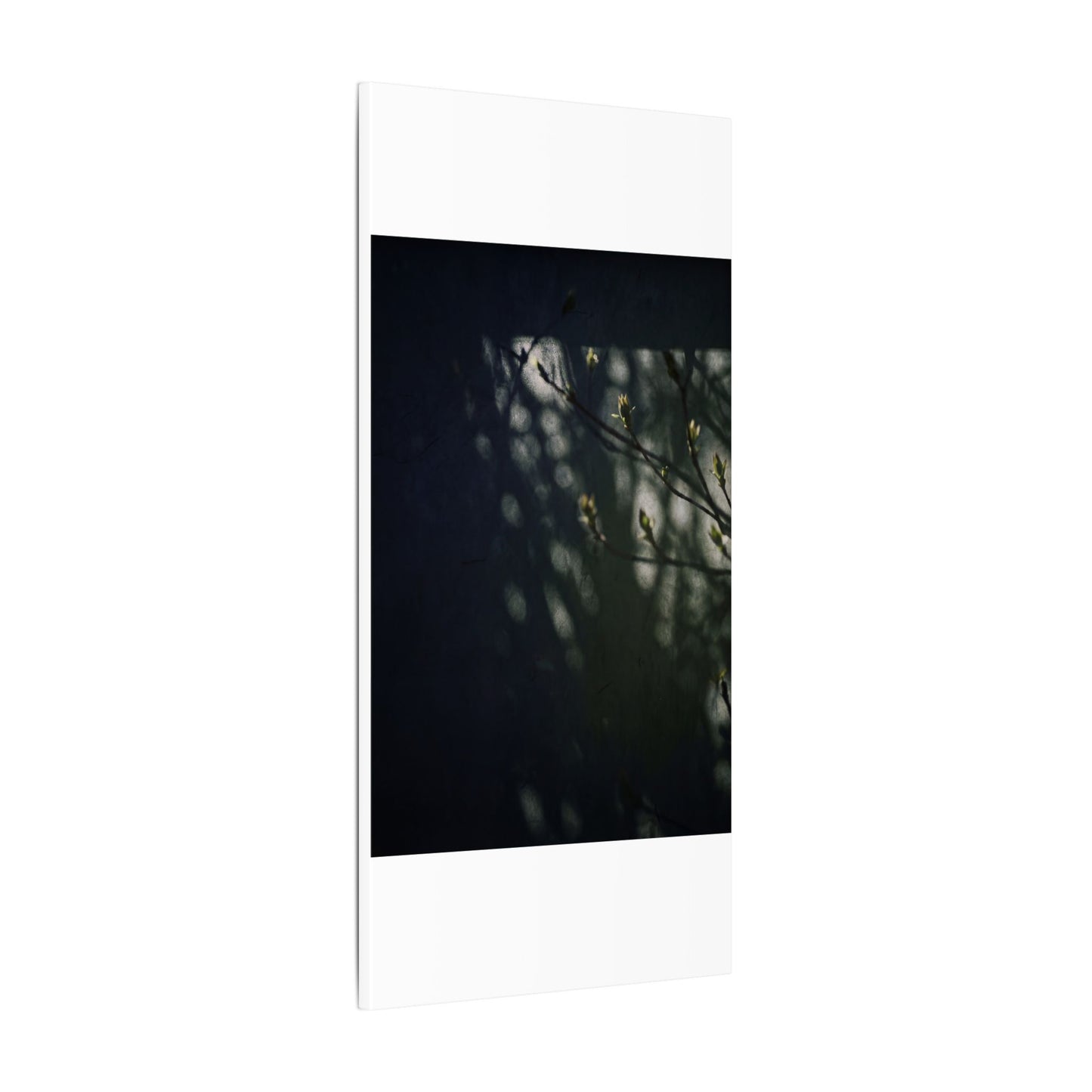 Dark Japandi Shoji Screen in Dappled | Moody Minimal Canvas Art