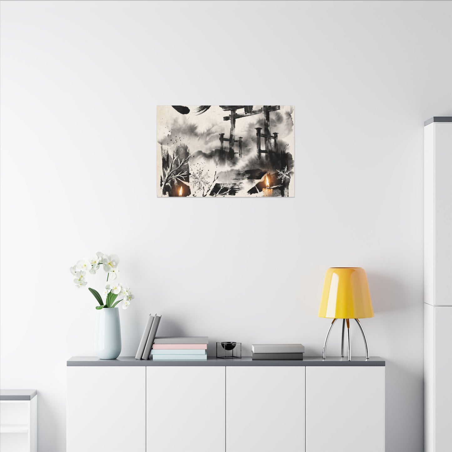 Candlelight Torii Gate Canvas Art - Zen Datsuzoku