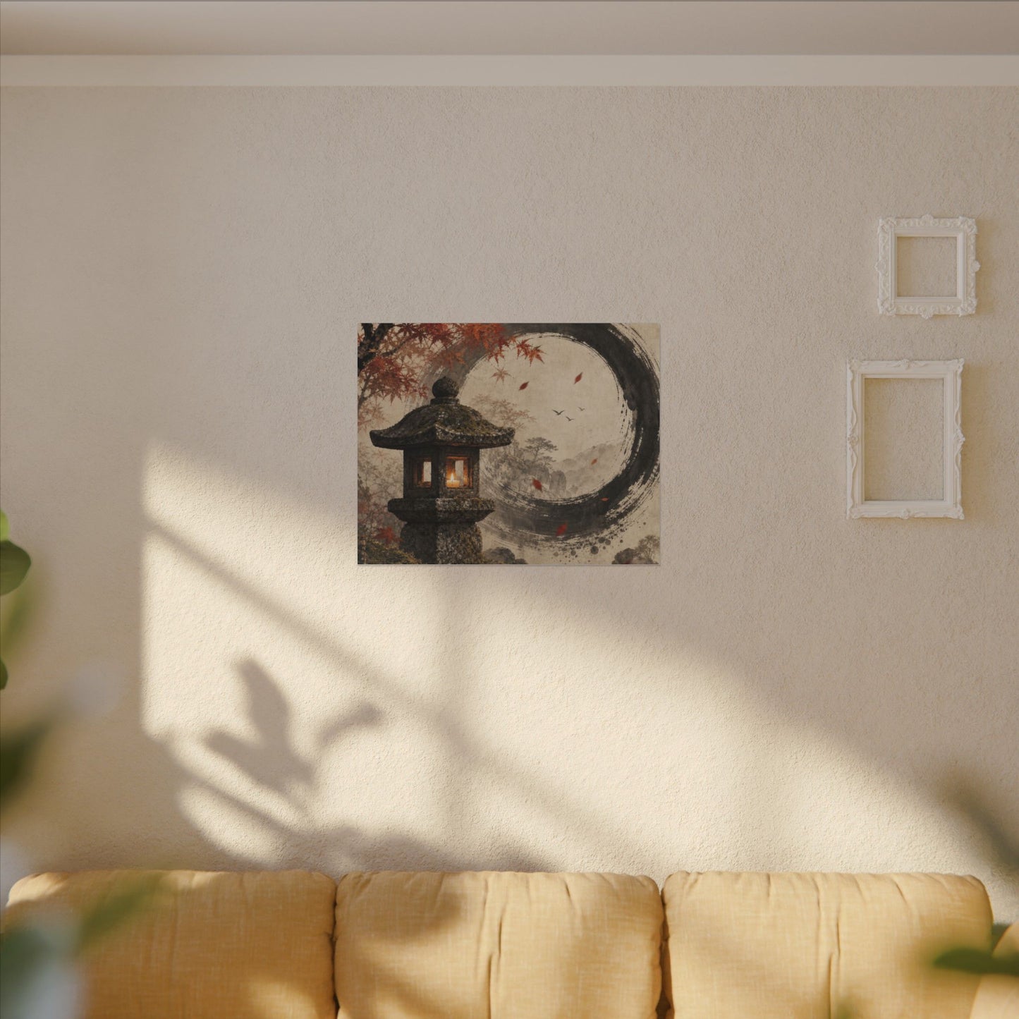 Ma Stone Lantern Canvas Art - Zen Enso