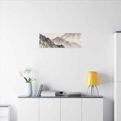 Spring Mountain Mist Texture Canvas Art | Warm Decor