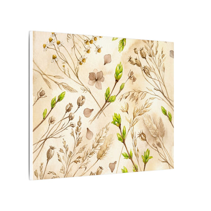 Spring Dried Flowers Watercolor Canvas Art | Earthy Decor