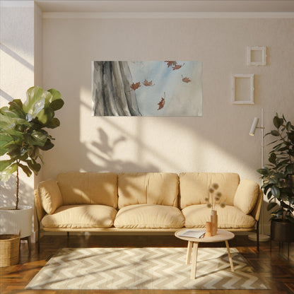 Ma Silk Drape Canvas Art - Japandi Watercolor