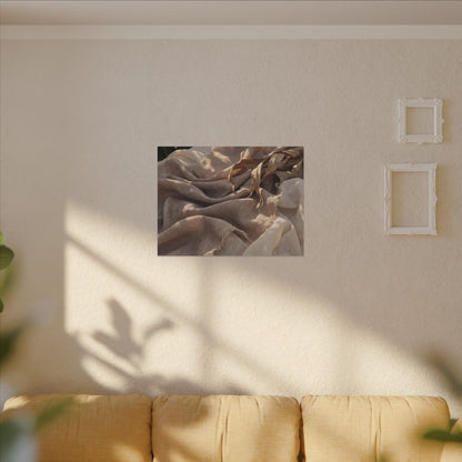 Silk Drape Summer Canvas Art | Japandi Neutral Design