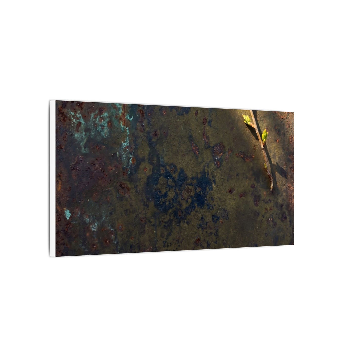 Golden Hour Rust Patina Canvas Art - Dark Japandi Ma