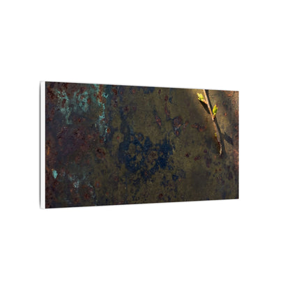 Golden Hour Rust Patina Canvas Art - Dark Japandi Ma