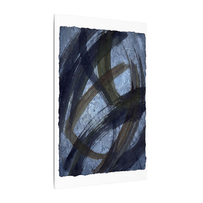 Ink Brushstroke Canvas Art | Winter Dark Japandi Shadow Zen Art