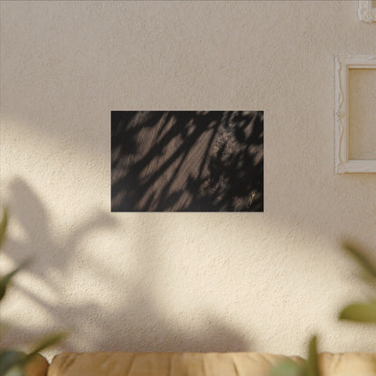 Shadow Play Summer Canvas Art | Dark Japandi Moody Design