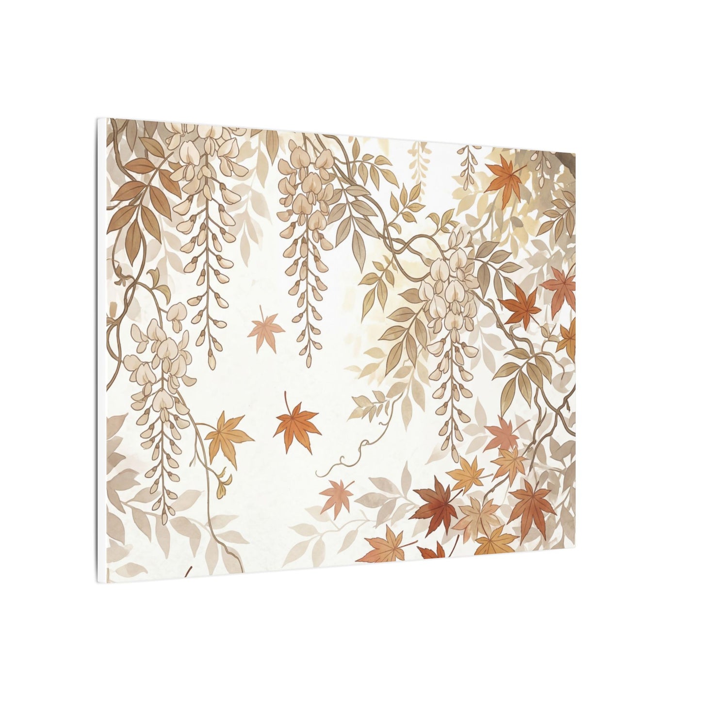 Shibui Wisteria Canvas Art - Japandi Japanese Pattern