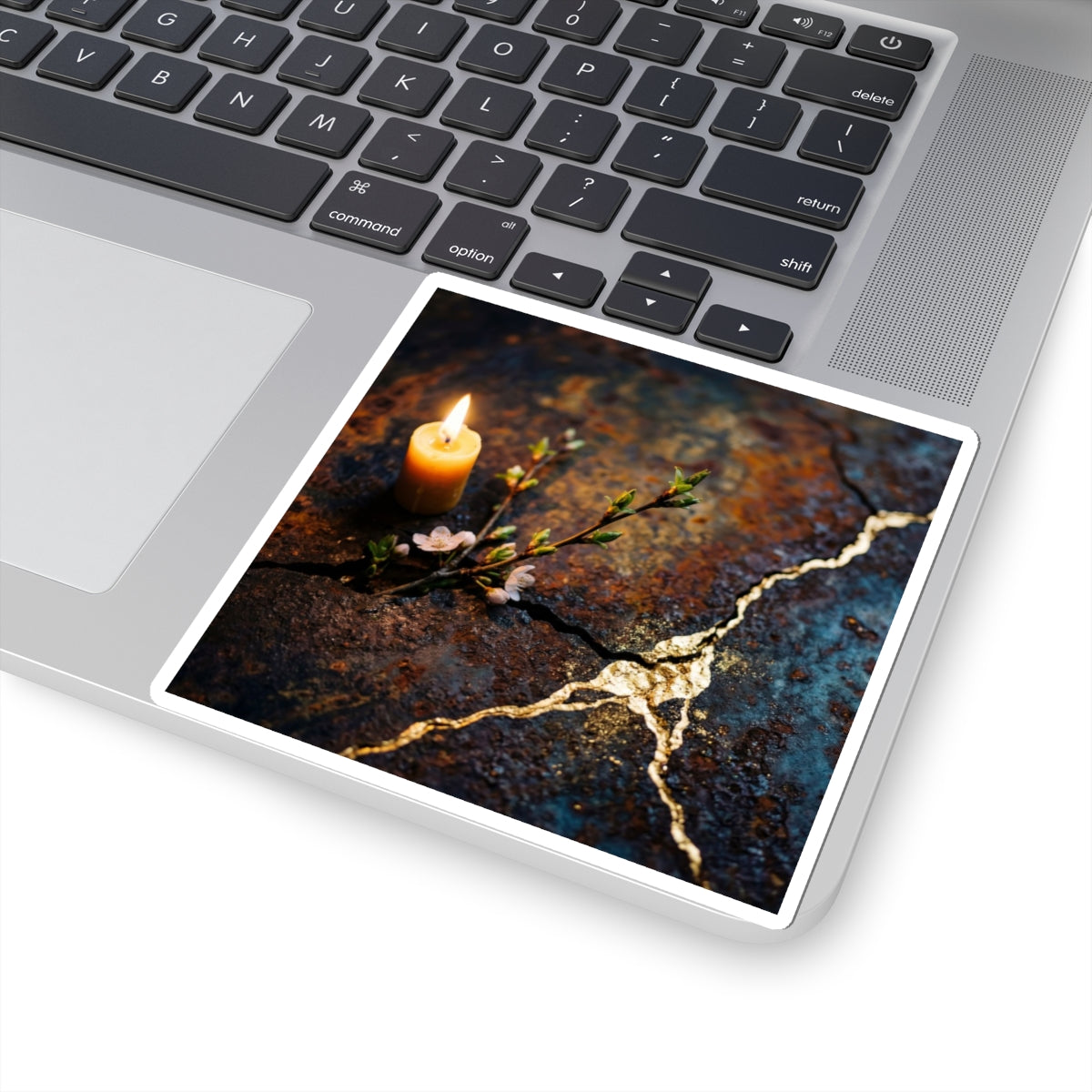 Rust Patina Gold Repair Sticker | Resilient Kintsugi Art Art Print