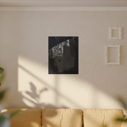 Wisteria Autumn Canvas Art | Dark Japandi Moody Design