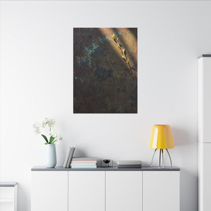 Golden Hour Rust Patina Canvas Art - Dark Japandi Ma