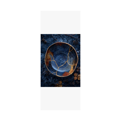 Fukinsei Ceramic Bowl Wall Art Print - Kintsugi Crackle Gold