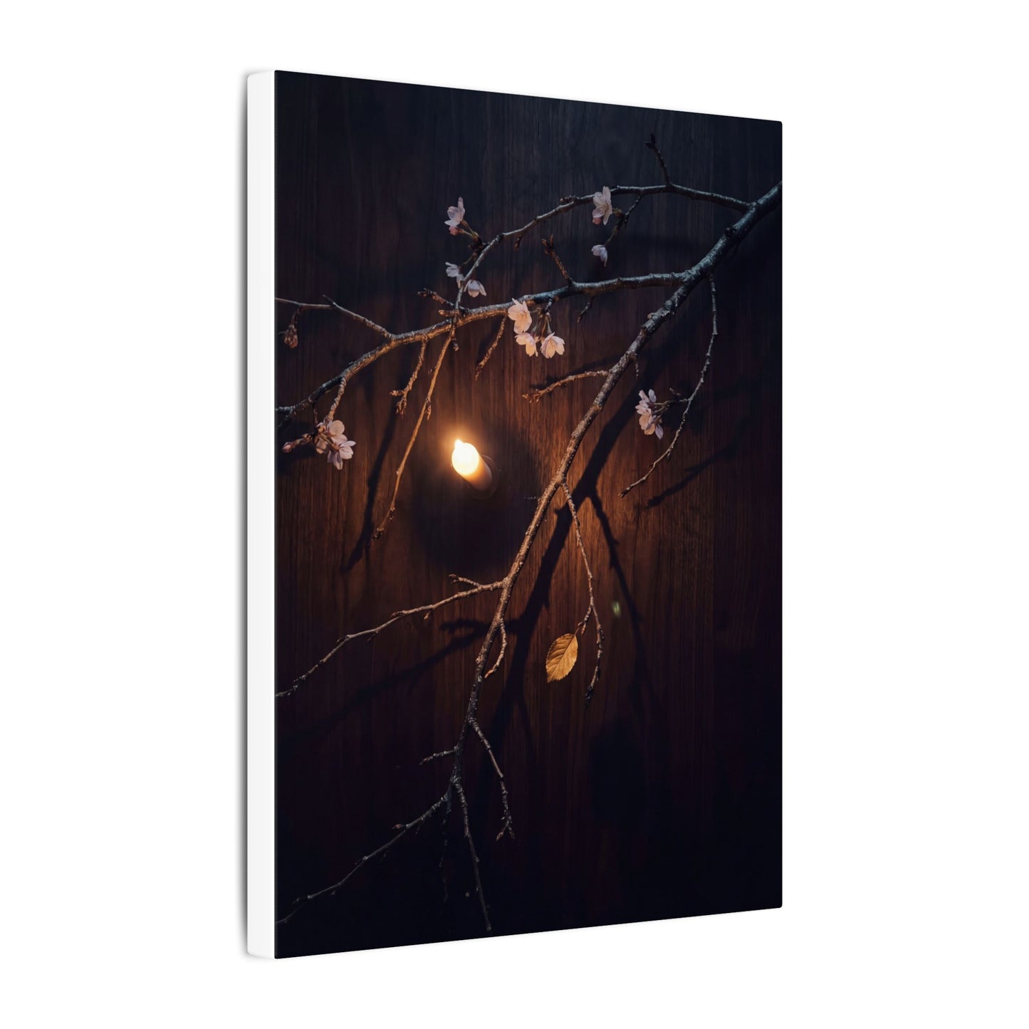 Datsuzoku Cherry Blossom Canvas Art - Dark Japandi Moody Minimal