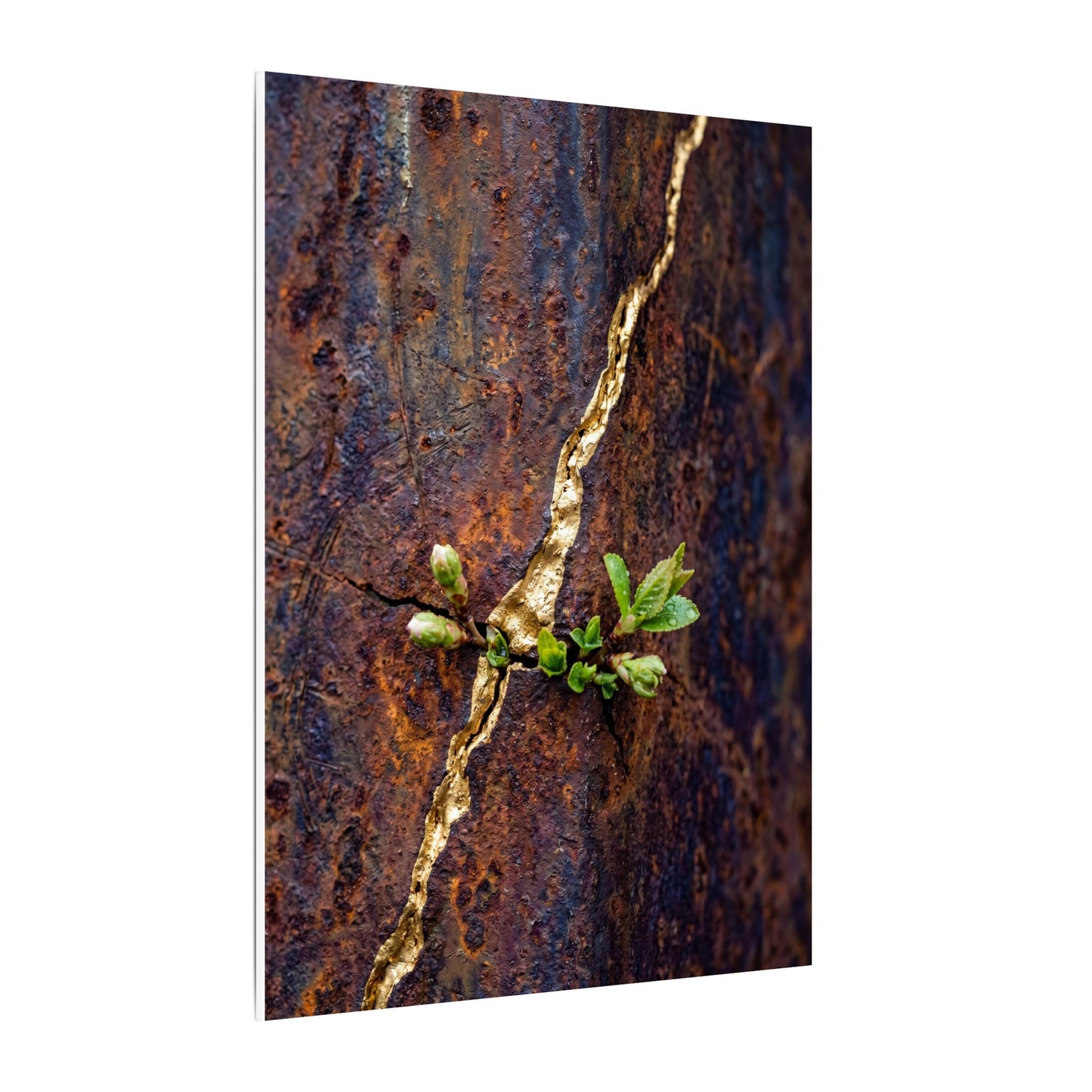 Overcast Rust Patina Canvas Art - Kintsugi Datsuzoku