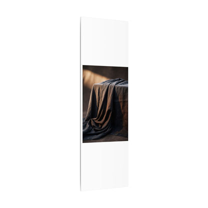 Silk Drape Canvas Art | Winter Dark Japandi Shadow Zen Art