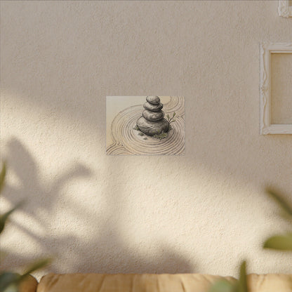 River Stones Spring Canvas Art | Zen Serene Design