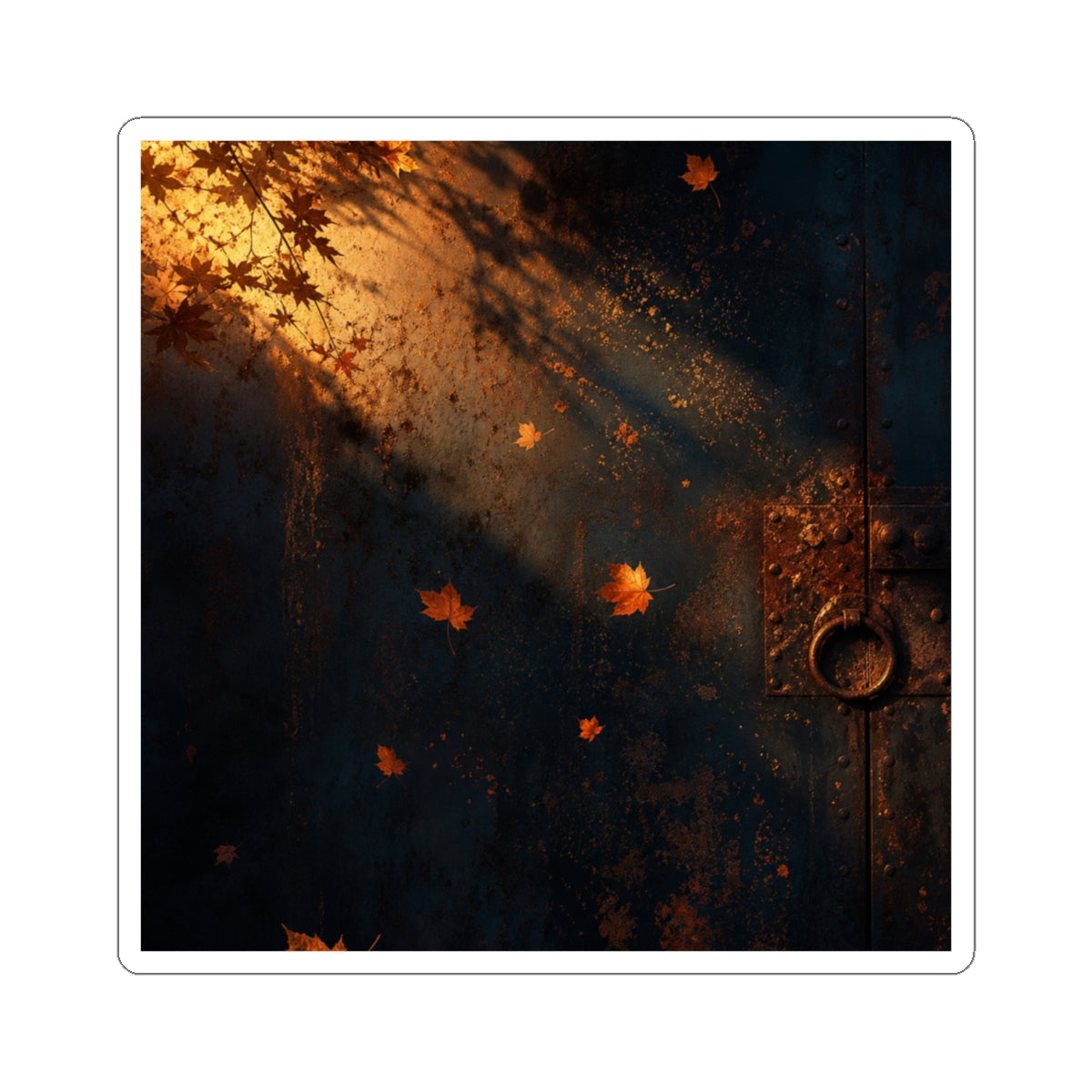 Fukinsei Rust Patina Sticker - Dark Japandi Shadow Zen