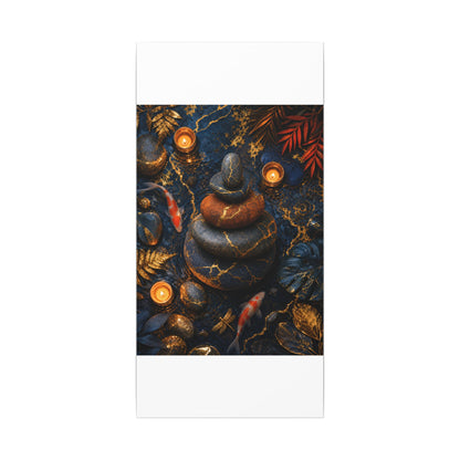 Summer River Stones Gold Vein Canvas Art | Resilient Decor
