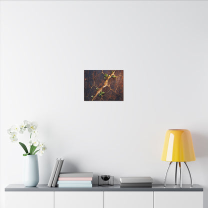 Rust Patina Spring Canvas Art | Kintsugi Resilient Design