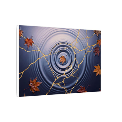Kintsugi Water Ripple in Dawn | Gold Vein Canvas Art