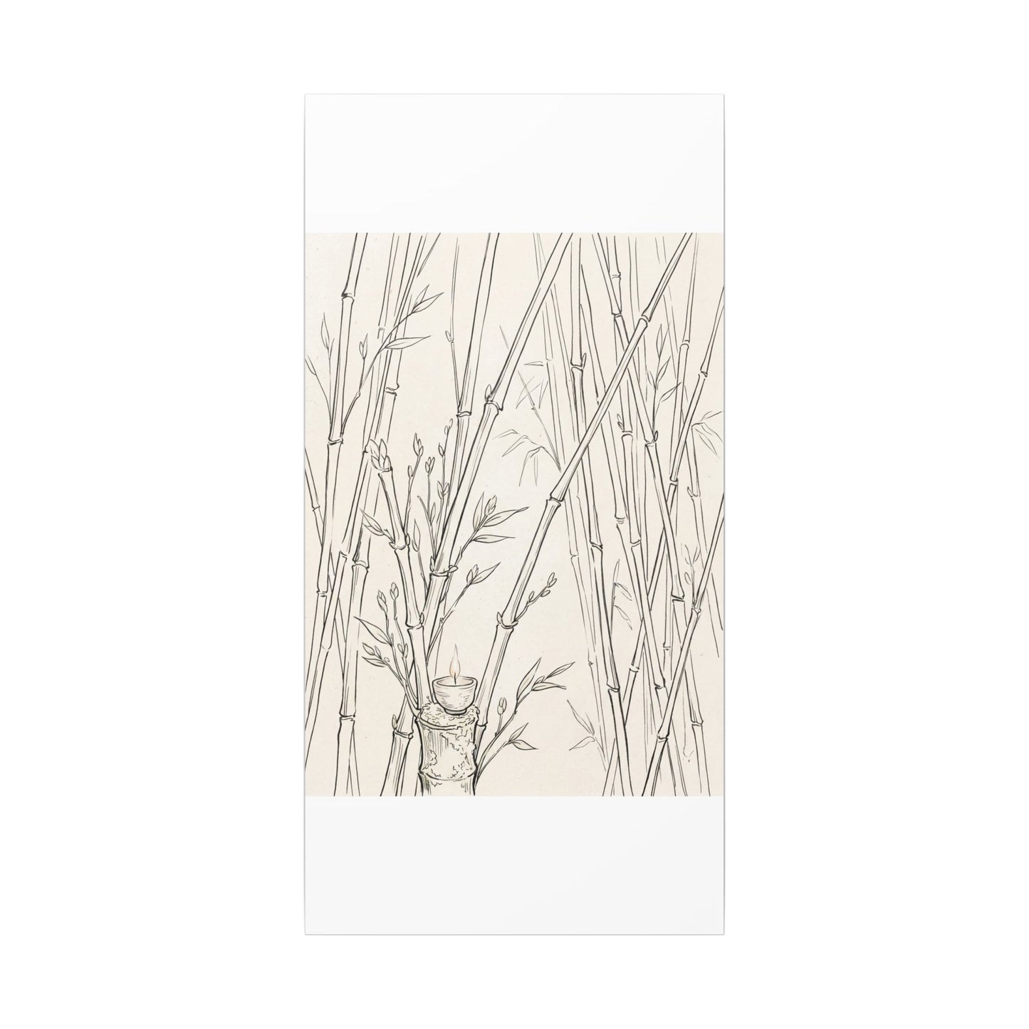 Candlelight Bamboo Grove Canvas Art - Japandi Fukinsei
