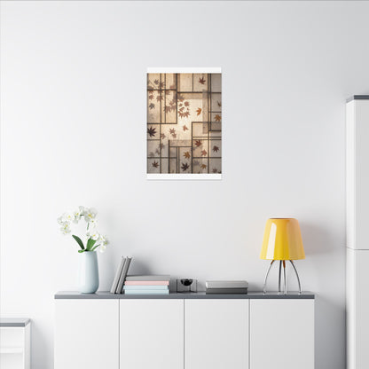 Shoji Screen Japanese Pattern Canvas Art | Neutral Japandi Art