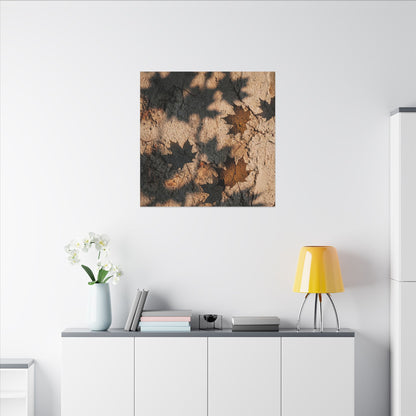 Cozy Shadow Play Canvas Art - Texture Japandi