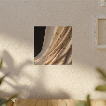 Golden Hour Silk Drape Canvas Art - Kintsugi Fukinsei