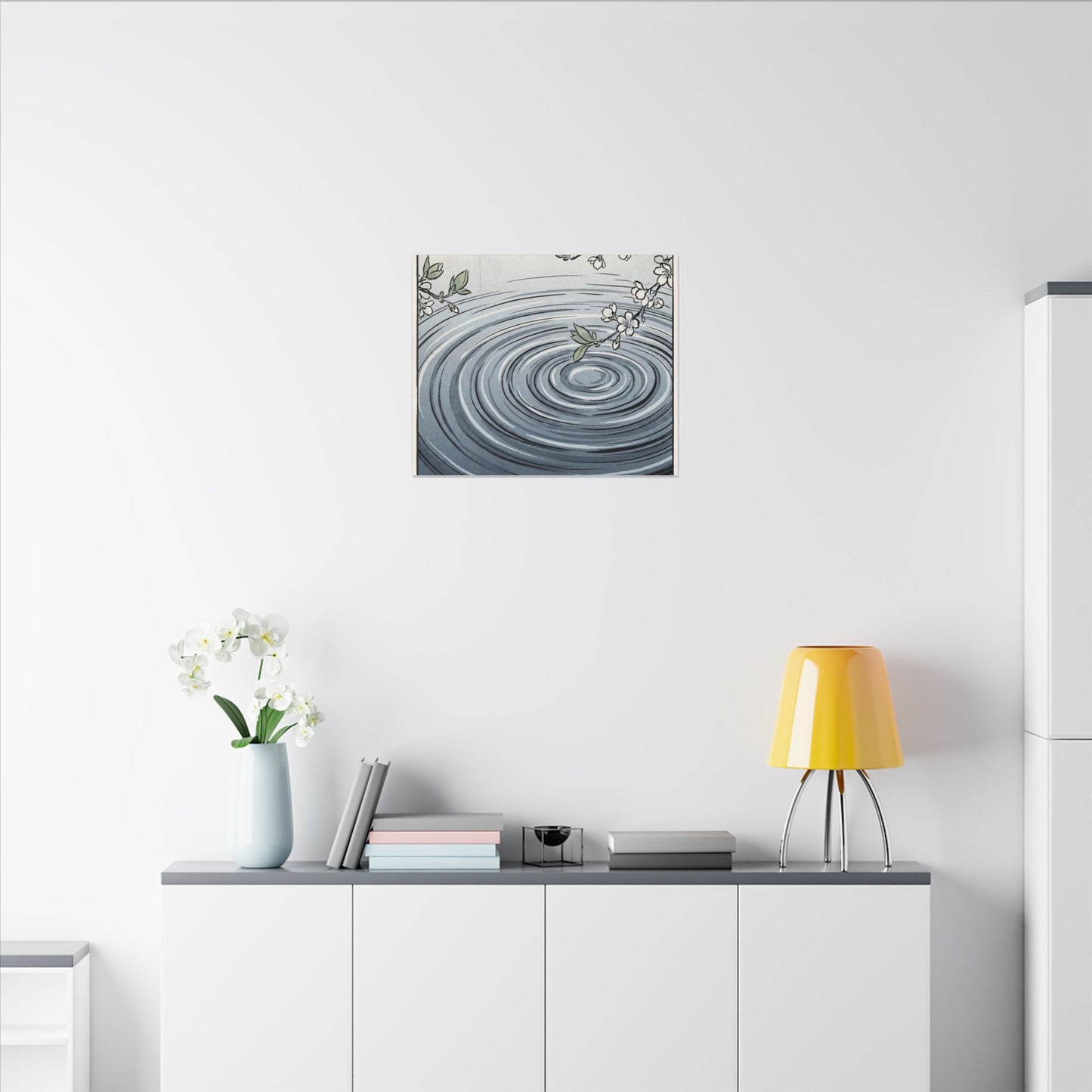 Calm Water Ripple Canvas Art - Ukiyo E Inspired Zen