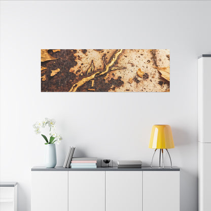 Kintsugi Rust Patina in Golden Hour | Gold Vein Canvas Art