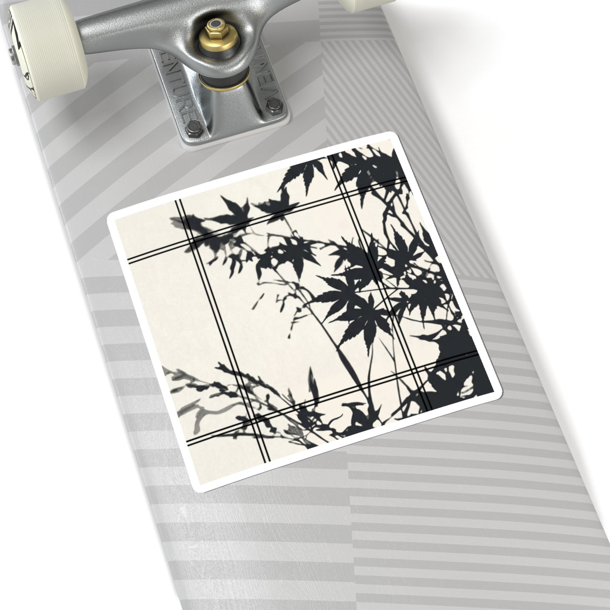 Golden Hour Shoji Screen Sticker - Japandi Mono No Aware Art Print
