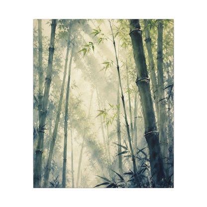 Bamboo Grove Spring Canvas Art | Zen Serene Design