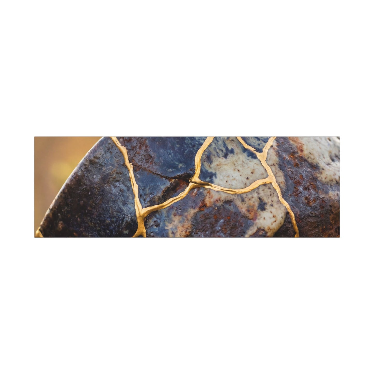 Fukinsei Rust Patina Canvas Art - Kintsugi Gold Repair